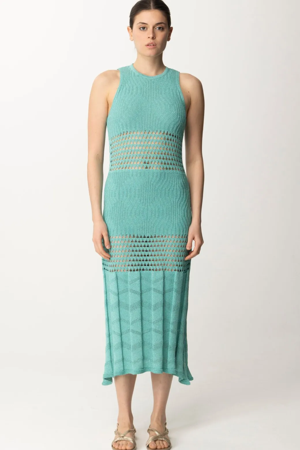 Akep Abito Lungo con Inserti CrochetACQUAMARINA