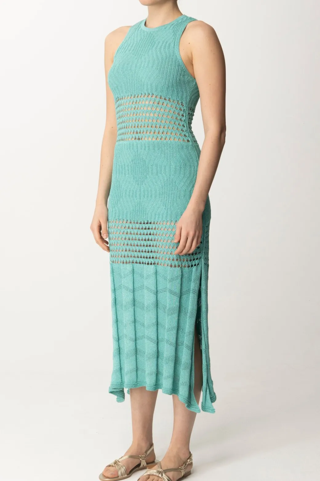 Akep Abito Lungo con Inserti CrochetACQUAMARINA