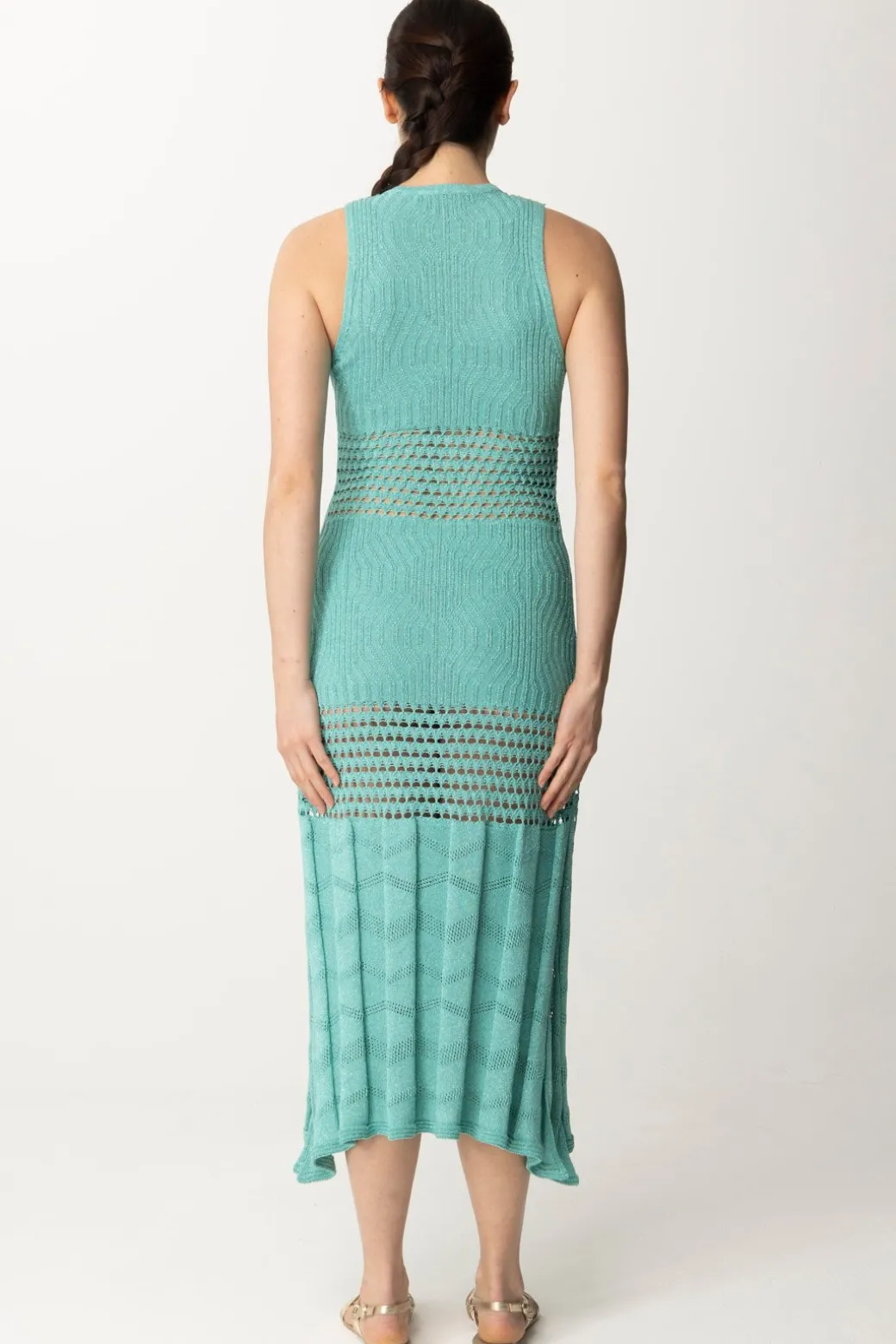 Akep Abito Lungo con Inserti CrochetACQUAMARINA