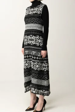 Akep Abito Midi a Collo AltoNERO