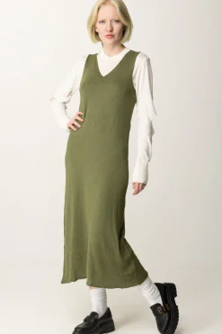 Akep Abito Midi Smanicato con Scollo a VMILITARY