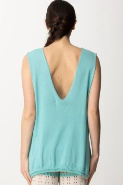 Akep Canotta con Scollo a VACQUAMARINA