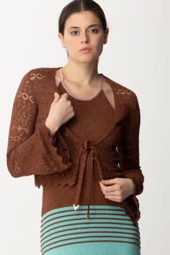 Akep Croprispalle Corto In Punto Pizzo LurexMORO