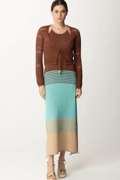 Akep Croprispalle Corto In Punto Pizzo LurexMORO