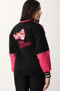 Akep Felpa Bicolor con Inserti In MagliaNERO