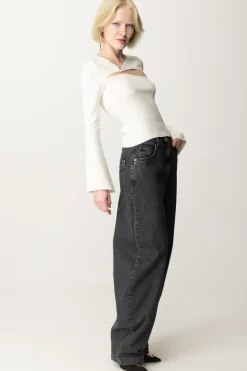 Akep Maglia con Cut-out e AnelloPANNA