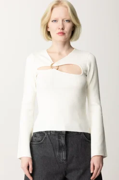 Akep Maglia con Cut-out e AnelloPANNA