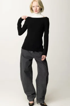 Akep Maglia con Lupetto ApplicatoNERO