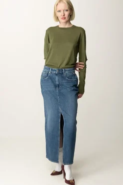 Akep Maglia Girocollo con Cut-outMILITARY