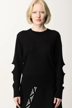 Akep Maglia Girocollo con Cut-outNERO