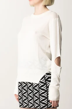 Akep Maglia Girocollo con Cut-outPANNA