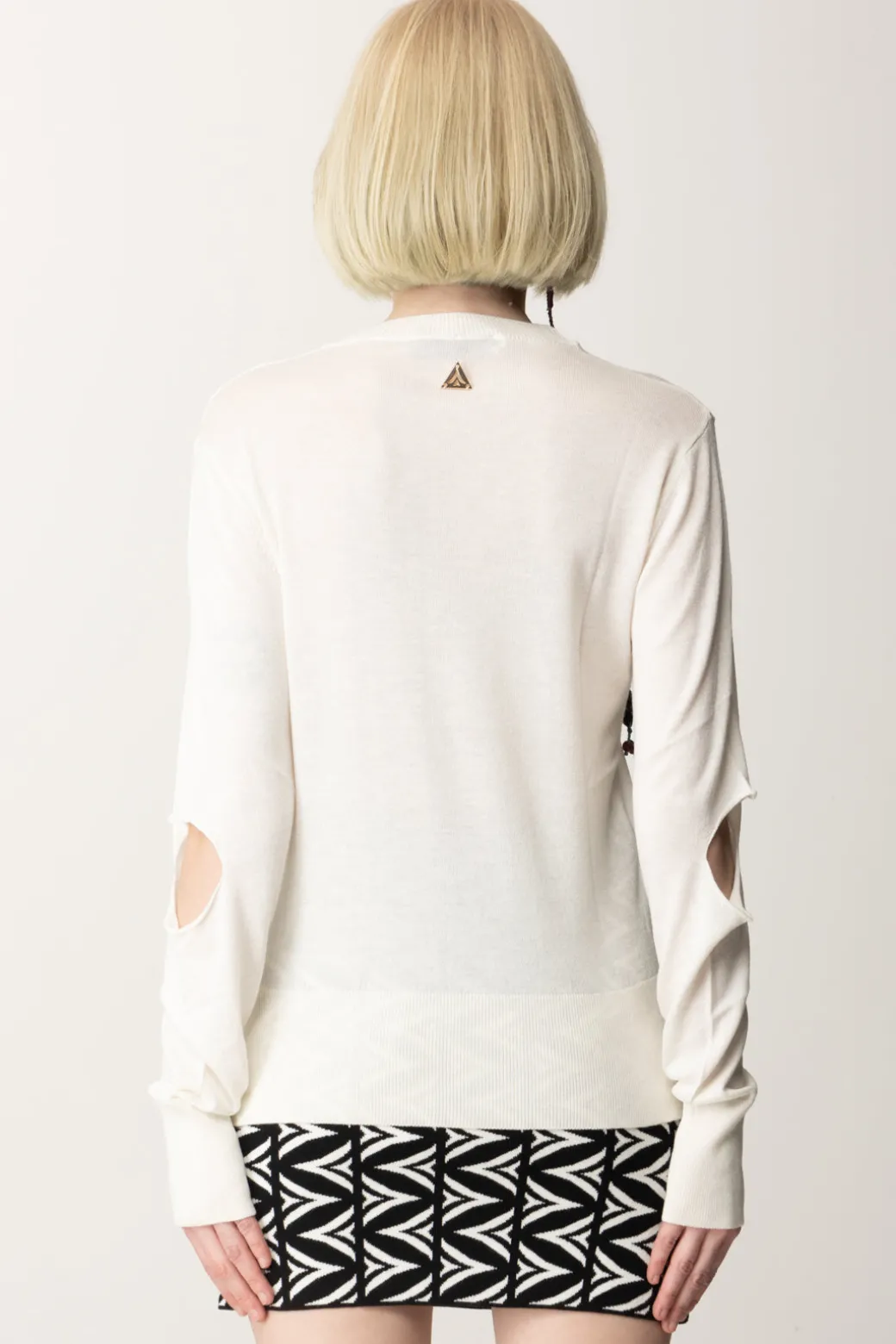 Akep Maglia Girocollo con Cut-outPANNA