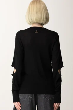 Akep Maglia Scollo a V con Cut-outNERO