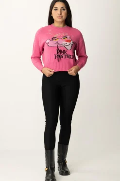 Akep Maglione Pink Panter CroppedFUXIA