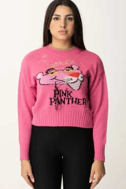 Akep Maglione Pink Panter CroppedFUXIA