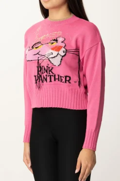 Akep Maglione Pink Panter CroppedFUXIA