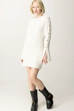 Akep Miniabito In Maglia con Bottoni ApplicatiPANNA