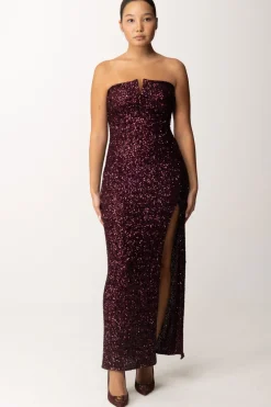 Aniye By Abito Lungo a Fascia Full PaillettesROUGE NOIR