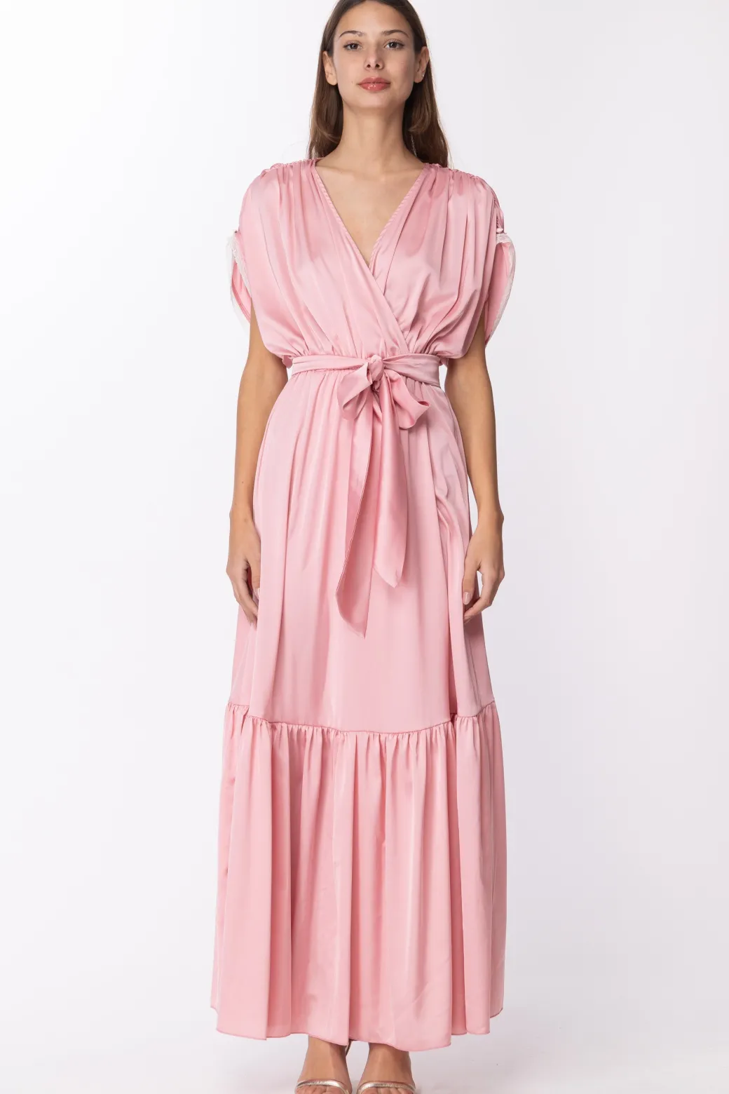 Aniye By Abito Lungo a Kimono EdaSOFT ROSE