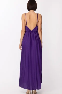 Aniye By Abito Lungo Eda In RasoPURPLE