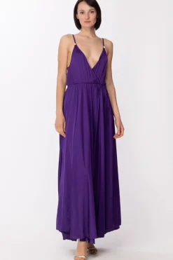 Aniye By Abito Lungo Eda In RasoPURPLE