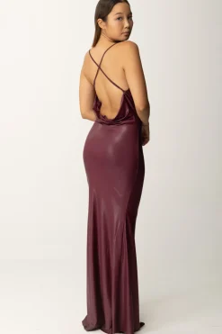 Aniye By Abito Lungo In Jersey Laminato VickROUGE NOIR