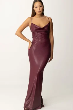 Aniye By Abito Lungo In Jersey Laminato VickROUGE NOIR