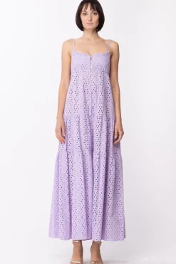 Aniye By Abito Lungo In Pizzo SangalloLAVANDER