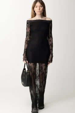 Aniye By Abito Lungo In Pizzo DenyBLACK