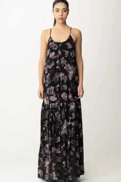Aniye By Abito Lungo Stampato Tula con BretelleBLACK HAWAII