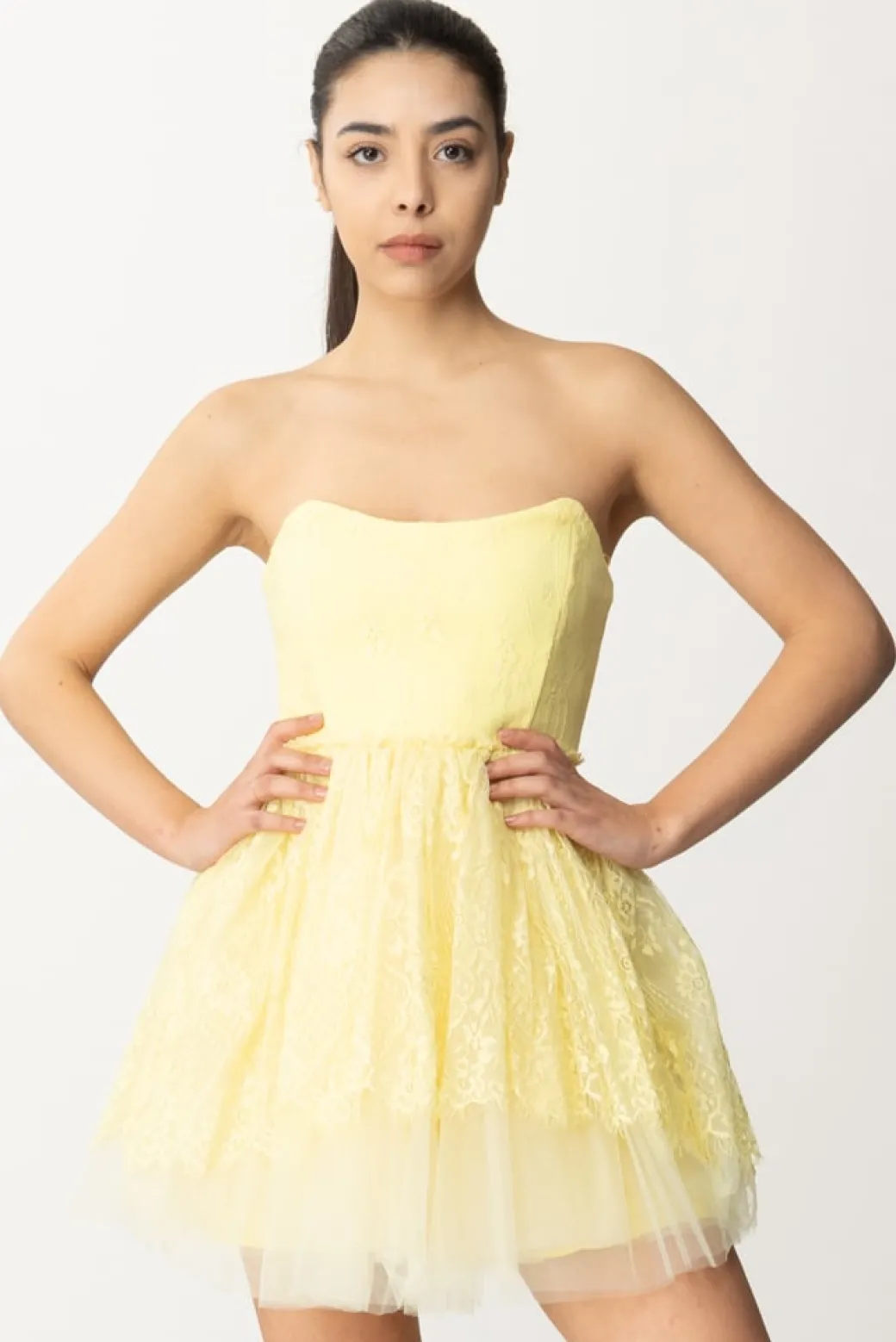 Aniye By Abito Mini con Pizzo e Tulle ErinLEMON