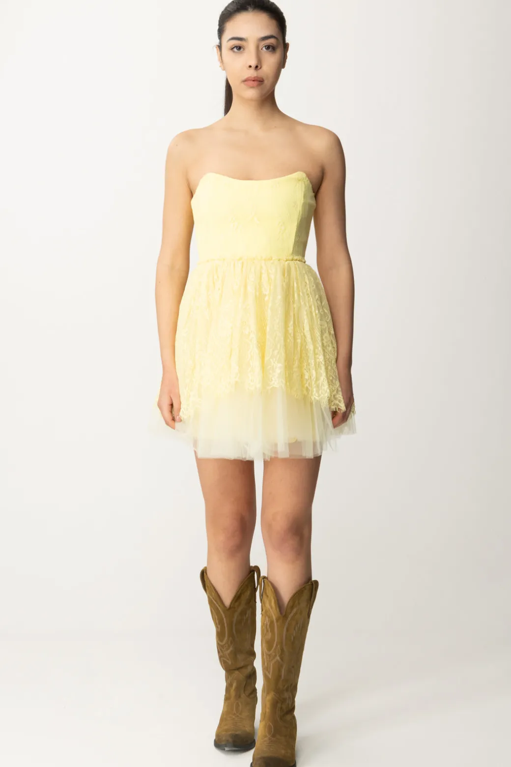 Aniye By Abito Mini con Pizzo e Tulle ErinLEMON