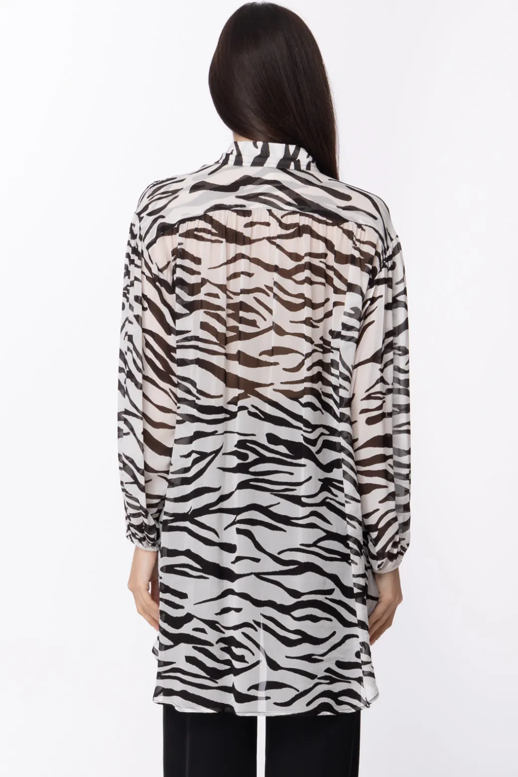 Aniye By Blusa Animalier AsimmetricaZIBRA