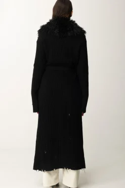 Aniye By Cappotto In Maglia con Collo In Pelliccia KateBLACK