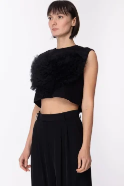 Aniye By Crop Top Dolly con TulleBLACK