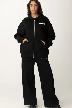 Aniye By Felpa Full Zip con Cappuccio e Stampa MickeyBLACK