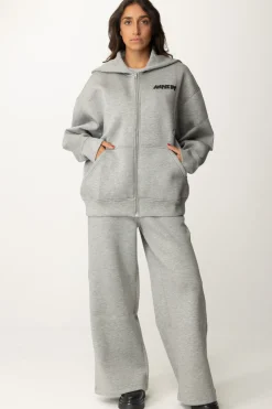 Aniye By Felpa Full Zip con Cappuccio e Stampa MickeyGRAY