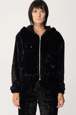 Aniye By Felpa Zira In Velluto Stampa Hello KittyNERO