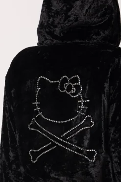 Aniye By Felpa Zira In Velluto Stampa Hello KittyNERO