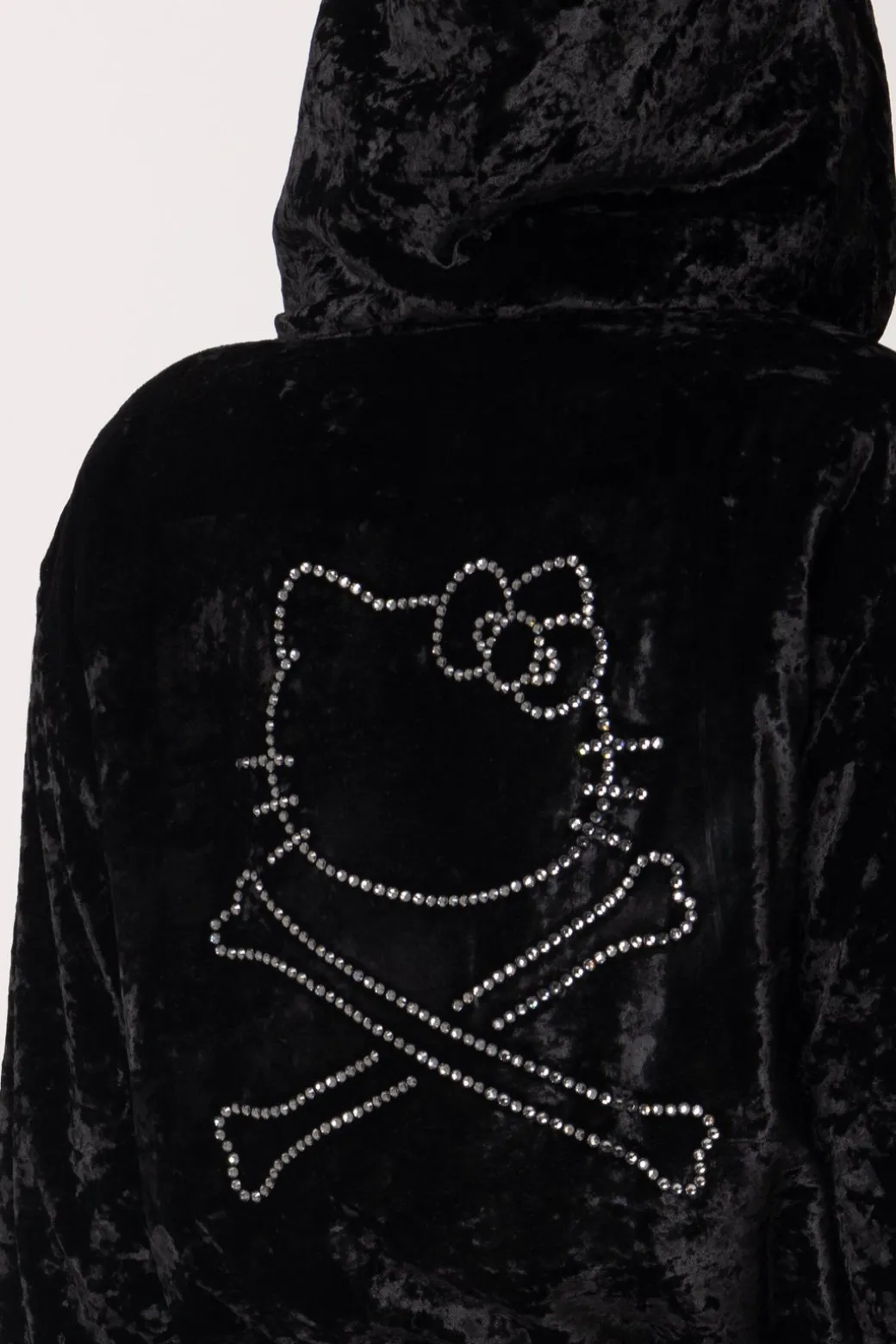 Aniye By Felpa Zira In Velluto Stampa Hello KittyNERO