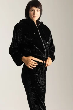 Aniye By Felpa Zira In Velluto Stampa Hello KittyNERO