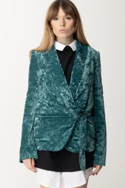 Aniye By Giacca In Velluto Zira con Chiusura a FioccoBLU SERPENT