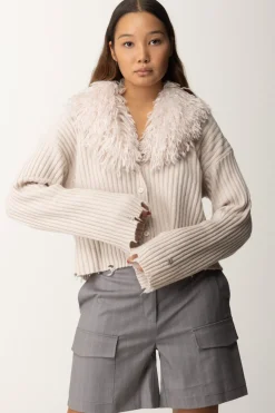 Aniye By Giacchetta In Maglia con Collo In Pelliccia KateMILK