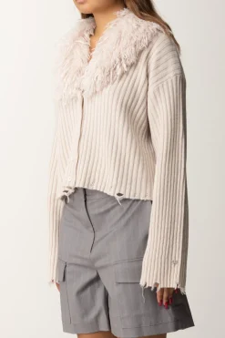 Aniye By Giacchetta In Maglia con Collo In Pelliccia KateMILK