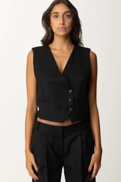 Aniye By Gilet In Fresco Lana DandyBLACK