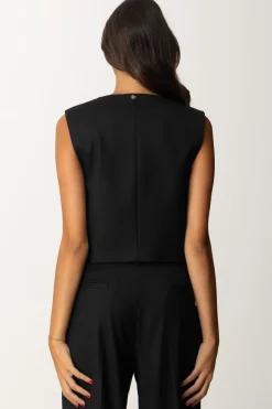 Aniye By Gilet In Fresco Lana DandyBLACK