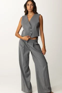 Aniye By Gilet In Fresco Lana DandyGRAY