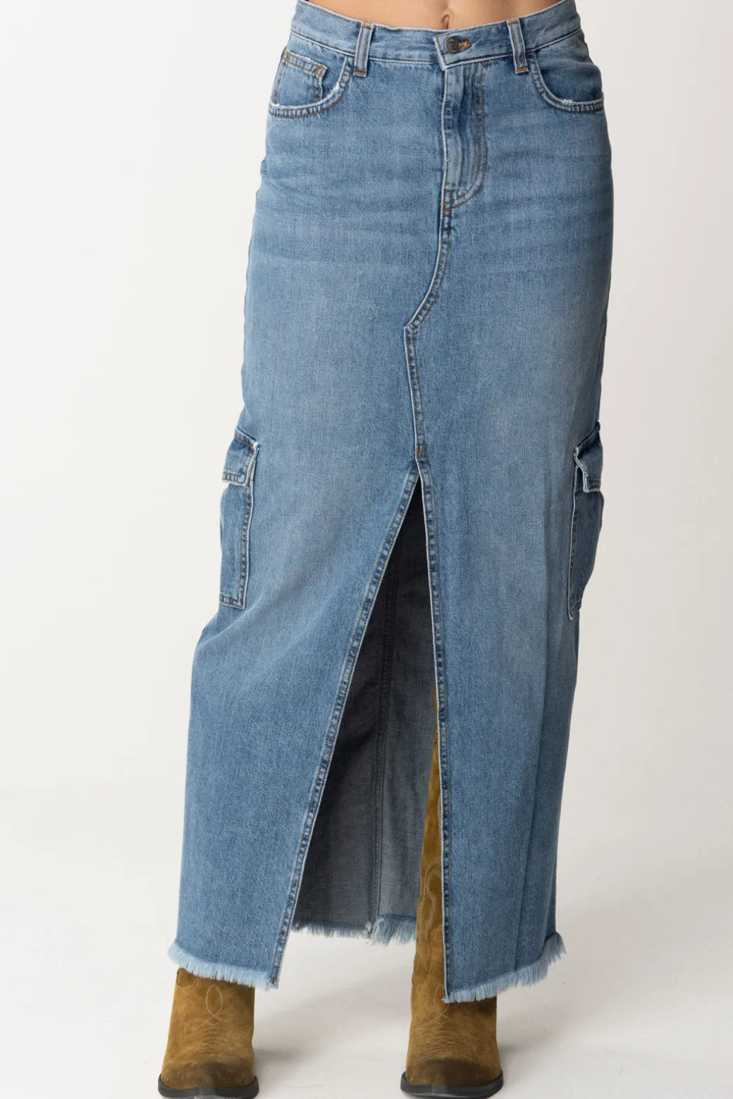 Aniye By Gonna Lunga In Jeans LilyMEDIUM BLUE