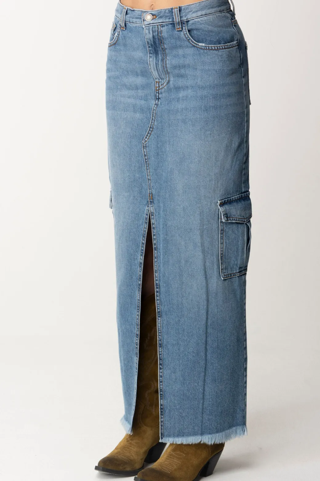 Aniye By Gonna Lunga In Jeans LilyMEDIUM BLUE