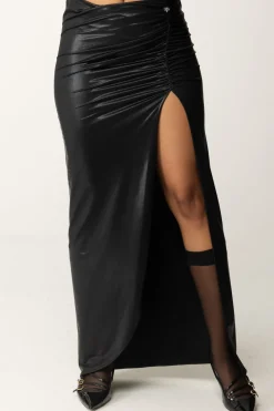 Aniye By Gonna Lunga In Jersey Lamè VickBLACK